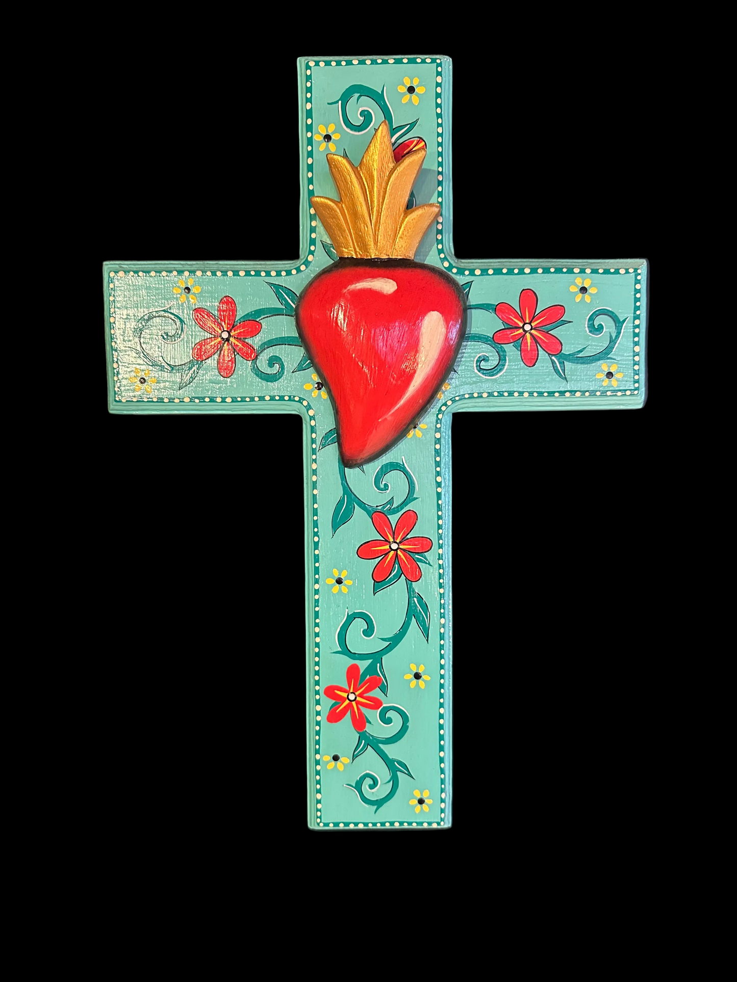 Croix Ex Voto turquoise
