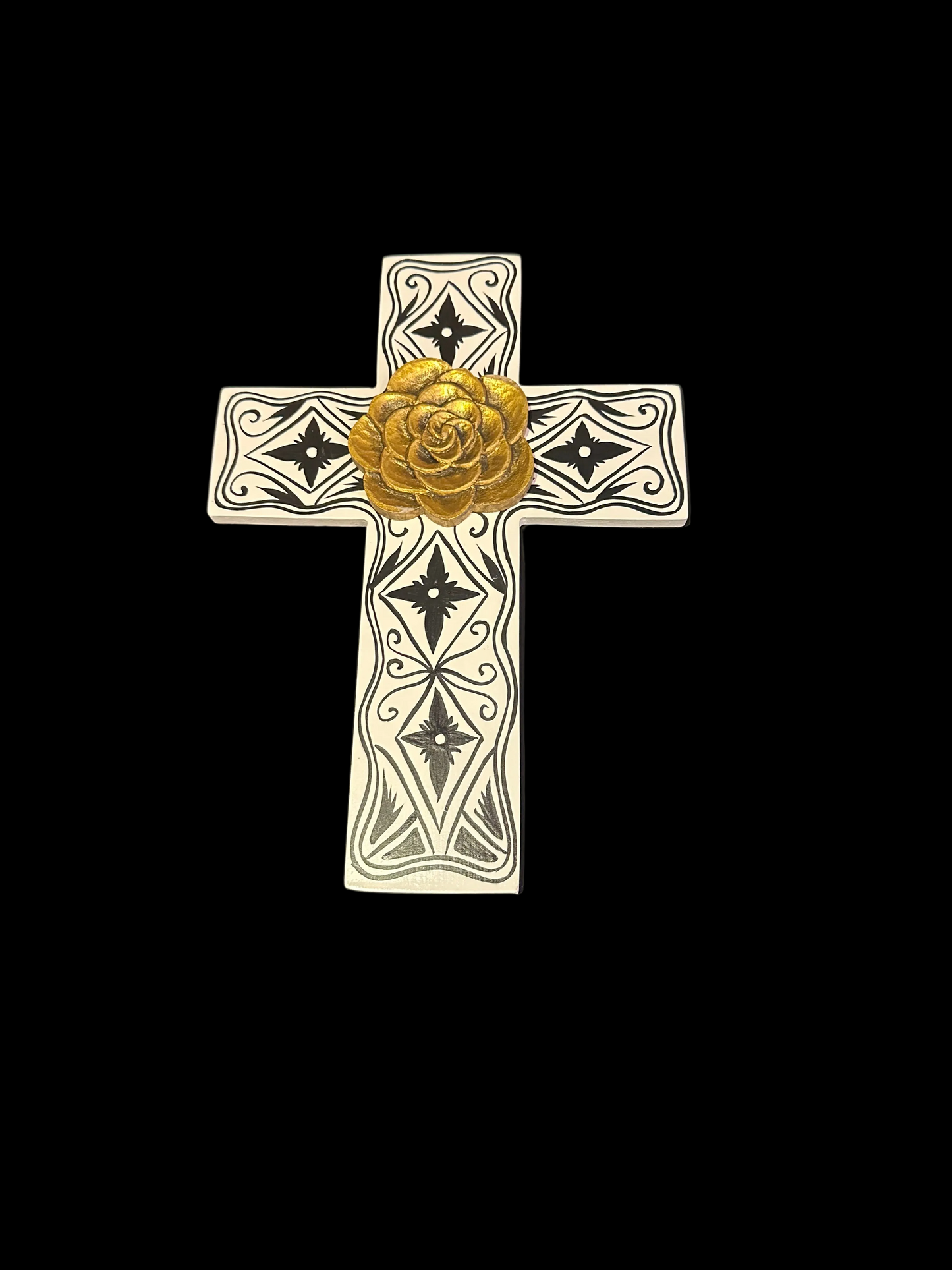Golden Rose Cross