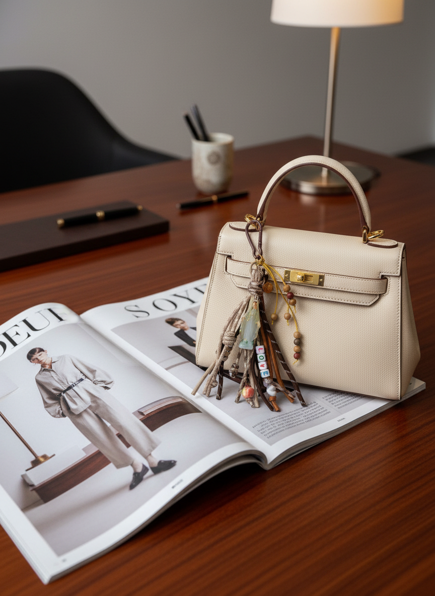 Porte Clef ou Bijou de Sac Madone Gold