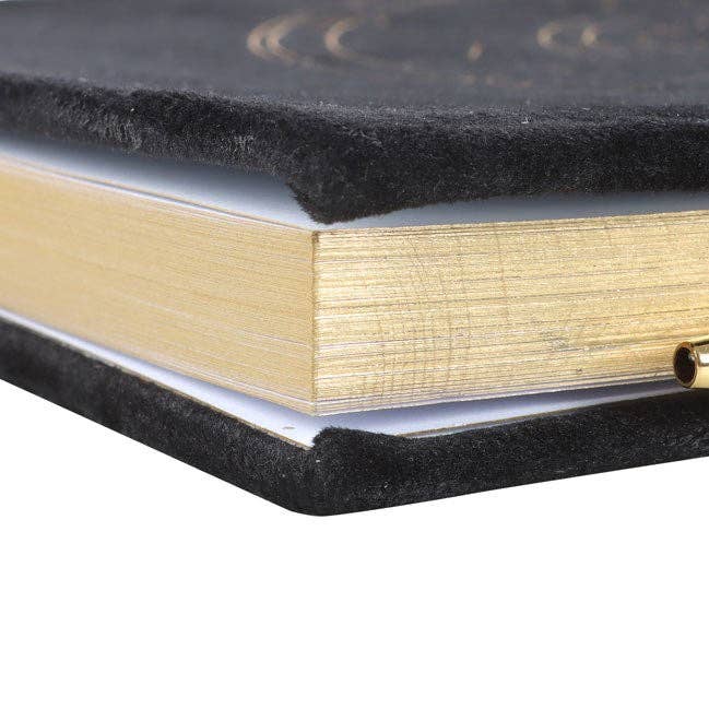 Grand Carnet de Notes Astrology avec stylo en obsidienne noire