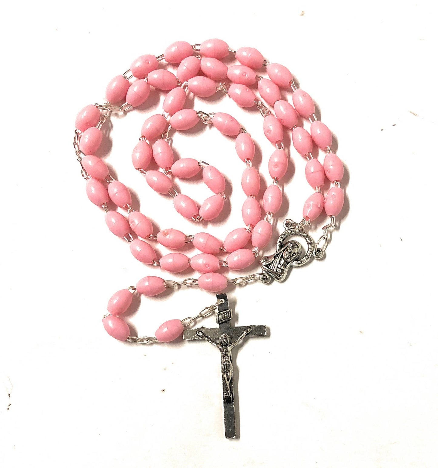 Chapelet en résine rose