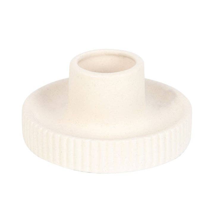 Bol à traces côtelé crème