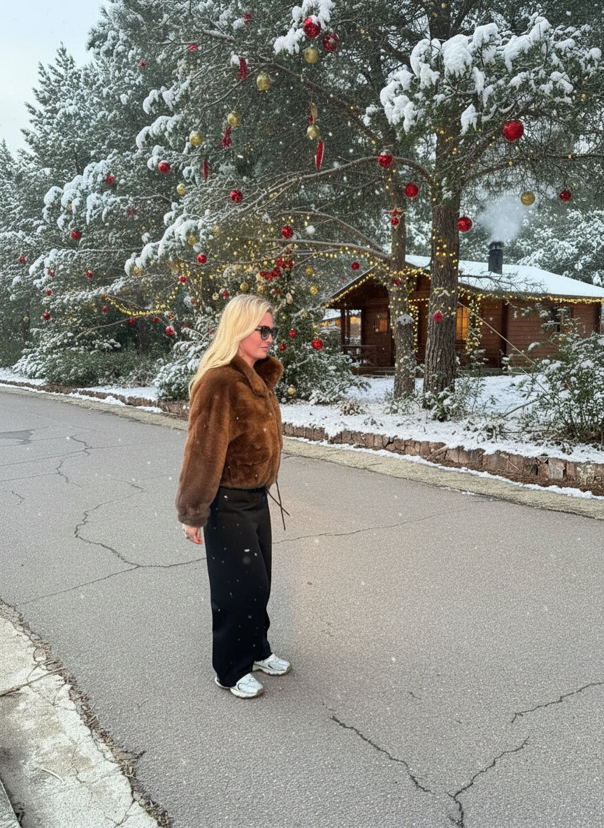 Veste Faux Fur Brownie