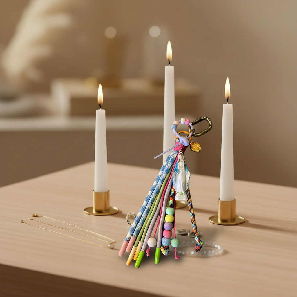 Porte Clef ou Bijou de Sac Madone